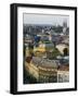 City and Croatian National Theater, Zagreb, Croatia-Walter Bibikow-Framed Photographic Print