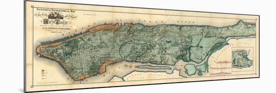 City And Island Of Ny 1865-Vintage Lavoie-Mounted Giclee Print