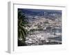 City and Marina, Funchal, Madeira, Portugal-Walter Bibikow-Framed Premium Photographic Print