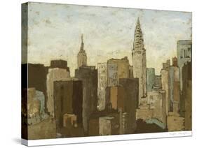 City and Sky II-Megan Meagher-Stretched Canvas