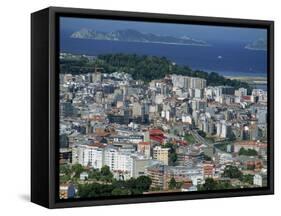 City and the Ria De Vigo, Islas Cies in the Distance, Vigo, Galicia, Spain, Europe-Maxwell Duncan-Framed Stretched Canvas