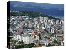 City and the Ria De Vigo, Islas Cies in the Distance, Vigo, Galicia, Spain, Europe-Maxwell Duncan-Stretched Canvas