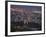 City at Dusk, with Bahai Shrine in Foreground, from Mount Carmel, Haifa, Israel, Middle East-Eitan Simanor-Framed Photographic Print