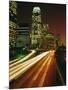 City at Night, Downtown Los Angeles, California, United States of America (U.S.A.), North America-Sylvain Grandadam-Mounted Photographic Print