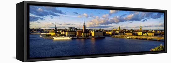 City at the Waterfront, Gamla Stan, Stockholm, Sweden-null-Framed Stretched Canvas