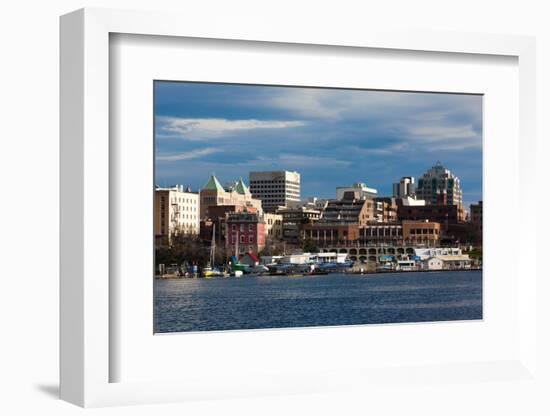 City at the waterfront, Inner Harbor, Victoria, Vancouver Island, British Columbia, Canada-null-Framed Photographic Print