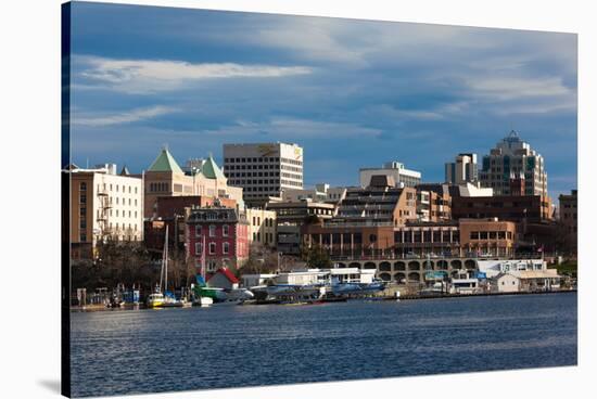 City at the waterfront, Inner Harbor, Victoria, Vancouver Island, British Columbia, Canada-null-Stretched Canvas