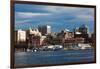 City at the waterfront, Inner Harbor, Victoria, Vancouver Island, British Columbia, Canada-null-Framed Photographic Print