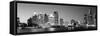 City at the Waterfront, Lake Erie, Detroit, Wayne County, Michigan, USA-null-Framed Stretched Canvas