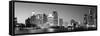 City at the Waterfront, Lake Erie, Detroit, Wayne County, Michigan, USA-null-Framed Stretched Canvas