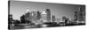 City at the Waterfront, Lake Erie, Detroit, Wayne County, Michigan, USA-null-Stretched Canvas