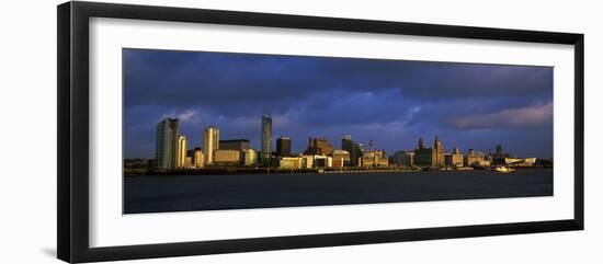 City at the Waterfront, Liverpool, River Mersey, Merseyside, England 2010-null-Framed Photographic Print