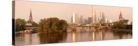 City at the Waterfront, Main River, Frankfurt, Hesse, Germany-null-Stretched Canvas