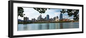 City at the Waterfront, Ohio River, Cincinnati, Hamilton County, Ohio, USA-null-Framed Photographic Print