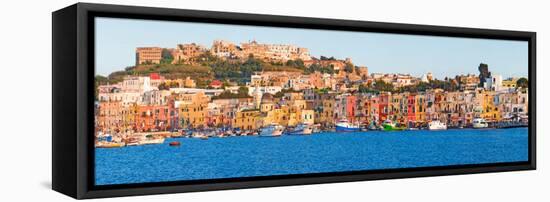 City at Waterfront, Marina Grande, Procida, Bay of Naples, Campania, Italy-null-Framed Stretched Canvas