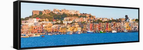 City at Waterfront, Marina Grande, Procida, Bay of Naples, Campania, Italy-null-Framed Stretched Canvas