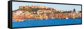 City at Waterfront, Marina Grande, Procida, Bay of Naples, Campania, Italy-null-Framed Stretched Canvas