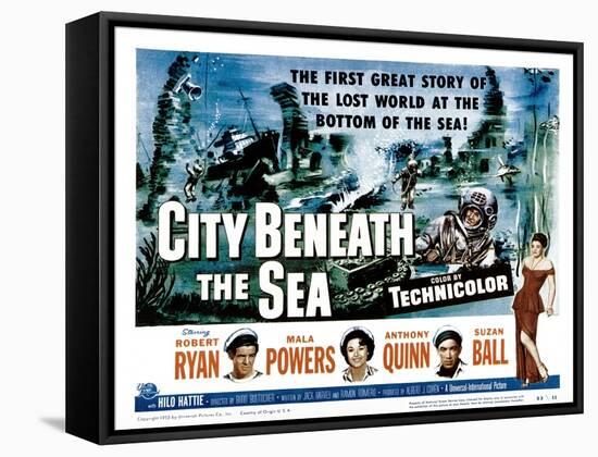 City Beneath the Sea, Robert Ryan, Mala Powers, Anthony Quinn, Suzan Ball, 1953-null-Framed Stretched Canvas