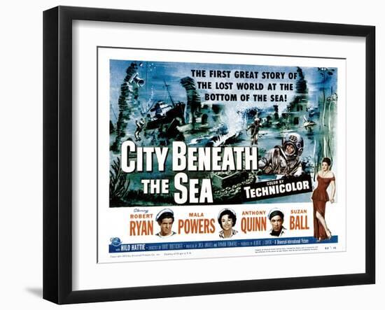 City Beneath the Sea, Robert Ryan, Mala Powers, Anthony Quinn, Suzan Ball, 1953-null-Framed Photo