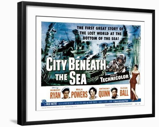 City Beneath the Sea, Robert Ryan, Mala Powers, Anthony Quinn, Suzan Ball, 1953-null-Framed Photo