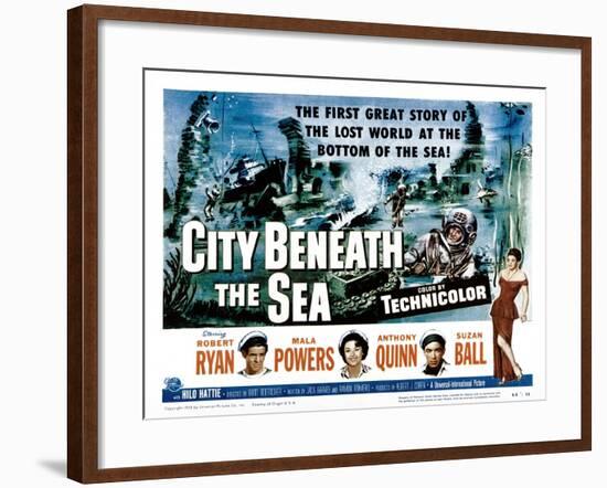 City Beneath the Sea, Robert Ryan, Mala Powers, Anthony Quinn, Suzan Ball, 1953-null-Framed Photo