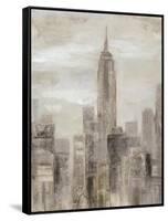 City Blocks II Greige-Silvia Vassileva-Framed Stretched Canvas