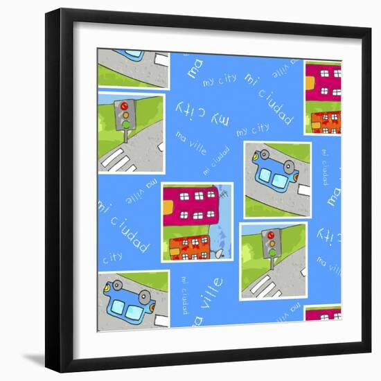 City Blocks-null-Framed Giclee Print