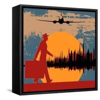 City Break-Petrafler-Framed Stretched Canvas