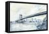 City Bridge II-Megan Meagher-Framed Stretched Canvas
