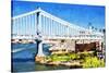 City Bridge - In the Style of Oil Painting-Philippe Hugonnard-Stretched Canvas