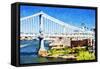 City Bridge - In the Style of Oil Painting-Philippe Hugonnard-Framed Stretched Canvas