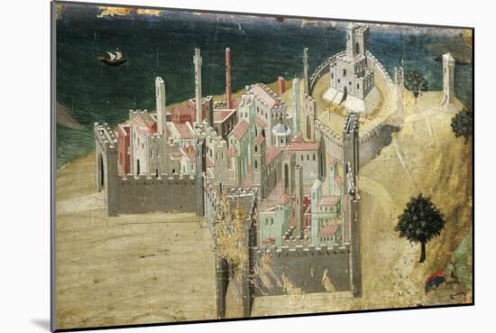 City by Sea, by Ambrogio Lorenzetti (1290-Ca 1348) Tempera and Gold on Wood, 22.5X33.5 Cm-null-Mounted Giclee Print