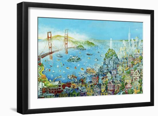 City by the Bay-Bill Bell-Framed Giclee Print