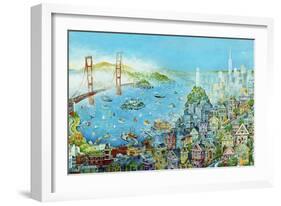 City by the Bay-Bill Bell-Framed Giclee Print