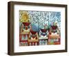 City Cat-Oxana Zaika-Framed Premium Giclee Print