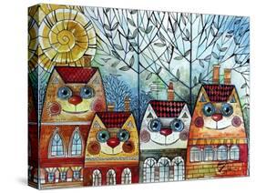 City Cat-Oxana Zaika-Stretched Canvas