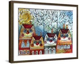 City Cat-Oxana Zaika-Framed Giclee Print