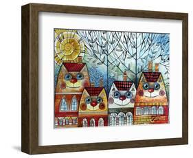 City Cat-Oxana Zaika-Framed Giclee Print