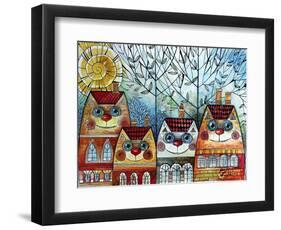 City Cat-Oxana Zaika-Framed Giclee Print