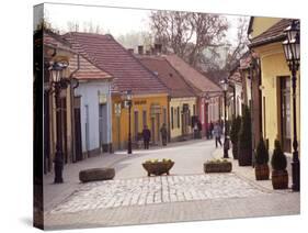 City Center and Street Lamp Posts, Tokaj, Hungary-Per Karlsson-Stretched Canvas