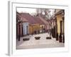 City Center and Street Lamp Posts, Tokaj, Hungary-Per Karlsson-Framed Photographic Print