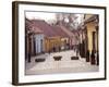 City Center and Street Lamp Posts, Tokaj, Hungary-Per Karlsson-Framed Photographic Print