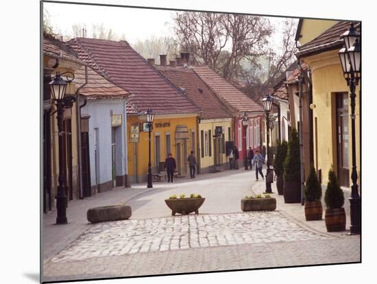 City Center and Street Lamp Posts, Tokaj, Hungary-Per Karlsson-Mounted Photographic Print