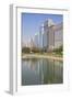 City Center Buildings Reflecting in Corniche Lake, Abu Dhabi, United Arab Emirates, Middle East-Jane Sweeney-Framed Photographic Print