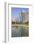 City Center Buildings Reflecting in Corniche Lake, Abu Dhabi, United Arab Emirates, Middle East-Jane Sweeney-Framed Photographic Print