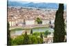 City Center of Florence, River Arno, Firenze, UNESCO, Tuscany, Italy-Nico Tondini-Stretched Canvas