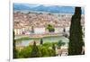 City Center of Florence, River Arno, Firenze, UNESCO, Tuscany, Italy-Nico Tondini-Framed Photographic Print