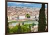 City Center of Florence, River Arno, Firenze, UNESCO, Tuscany, Italy-Nico Tondini-Framed Photographic Print