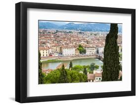 City Center of Florence, River Arno, Firenze, UNESCO, Tuscany, Italy-Nico Tondini-Framed Photographic Print