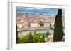 City Center of Florence, River Arno, Firenze, UNESCO, Tuscany, Italy-Nico Tondini-Framed Photographic Print